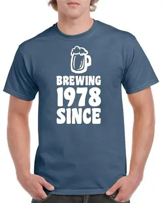 Buy 21st 30th 40th 50th 60th 70th 80th Funny Birthday T-Shirt Brewing Since Tee • 9.99£