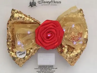 Buy Disney Parks Belle - Beauty And The Beast Light Up Minnie Ears Bow Hair Clip • 21.69£