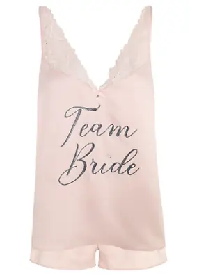 Buy UK 10 Pyjamas Team Bride Pjs Wedding Nightwear Set Hen Party Pink George Shorts • 11.69£