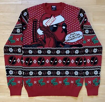 Buy Medium 41  Inch Chest Deadpool Ugly Christmas Jumper Sweater Xmas Marvel • 33.99£