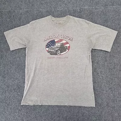 Buy USA Shirt Mens MEDIUM Grey Classic Summer AMERICA T Shirt Casual Size M • 11.31£