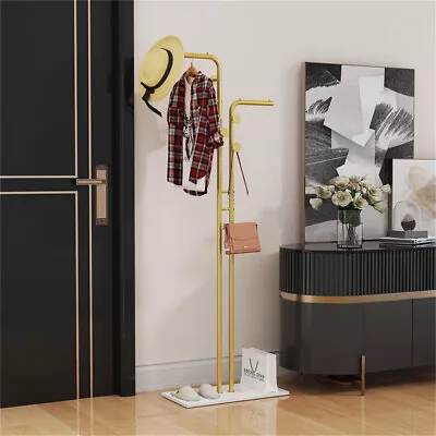 Buy Heavy Duty Corner Clothes Stand Marble Base Wardrobe Freestanding Home Hall Tree • 49.98£