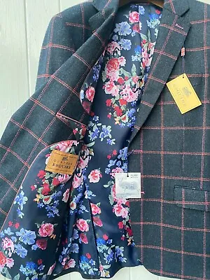 Buy Gurteen Menswear Navy Tweed Jacket -sizes 40-46 S&R £74.95 - RRP £300.00 BNWT • 74.95£