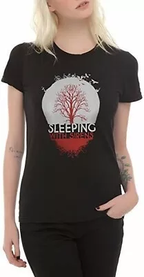 Buy Sleeping With Sirens Juniors Tree Graphic Black Shirt New 2XL • 9.63£