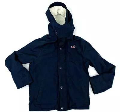 Buy HOLLISTER All Weather Jacket Mens Fleece Lined Blue Uk Size Small • 11.99£
