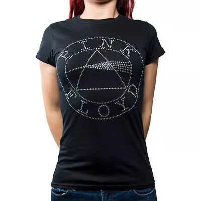 Buy Ladies Pink Floyd Diamante DSOTM Official Tee T-Shirt Womens Girls • 15.99£