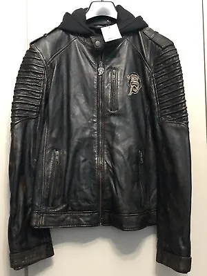 Buy Bnwt Genuine Gas Monkey Garage Leather Jacket Small • 175£