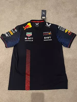 Buy Brand New F1 Oracle Castore Red Bull Racing Replica Set Up T-Shirt Navy • 30£