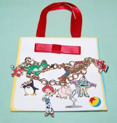 Buy Disney Parks Collection Jewellery Pixar Toy Story Character Charm Bracelet NEW • 44.95£