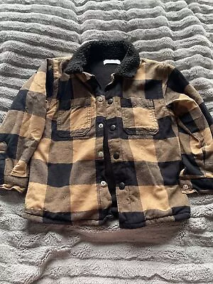Buy Kids Fleece Flannel Shirt Jacket Size 5-6 • 3.50£