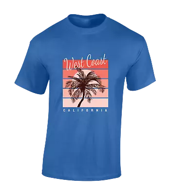 Buy West Coast California Mens T Shirt Cool Usa American Beach Summer Clothing Top • 7.99£