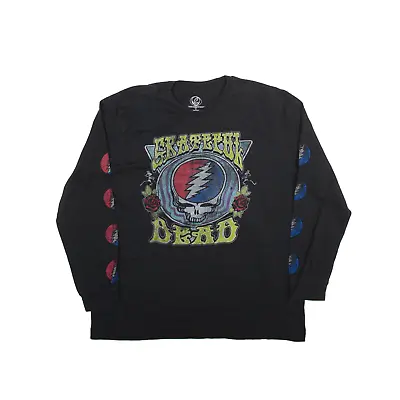 Buy GRATEFUL DEAD Band T-Shirt Black Long Sleeve Mens L • 62.23£