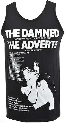 Buy Mens Black Tank Vest Damned & The Adverts Gig Guide Poster 1977 Punk Rock S-2xl • 14.50£