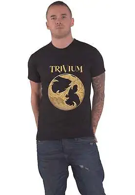 Buy Trivium T Shirt Gold Dragon Band Logo New Official Mens Black • 19.99£