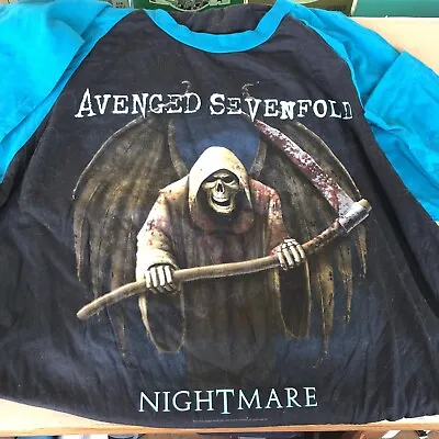 Buy Avenged Sevenfold A7X Nightmare Long Sleeve T-Shirt Large Vintage 2010 Reaper • 17.05£