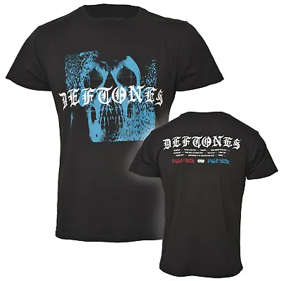 Buy Deftones T Shirt Static Skull Official Black New • 16.95£