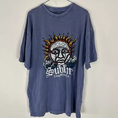 Buy BDG Sublime Short Sleeve Graphic T-Shirt Blue LARGE (48  Chest) • 12.50£