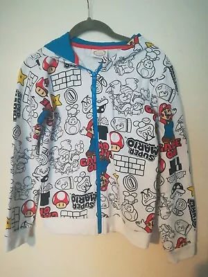 Buy Doodle Super Mario Zipped Hoodie Age 11-12 Nintendo Official Merchandise • 8.50£