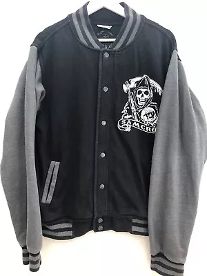 Buy SAMCRO Varsity Jacket Sons Of Anarchy SOA Black Button Up Mens Medium M • 19.95£