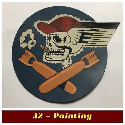 Buy WW2 587th Bomb Sqd Hand Painted Leather Patch For A2 Jacket  • 62£