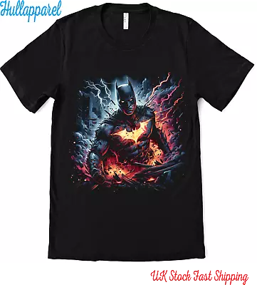 Buy Batman Mens Black T-shirt Short Sleeve Unisex T-shirt Tee Top Size S -2XL SH03 • 13.49£