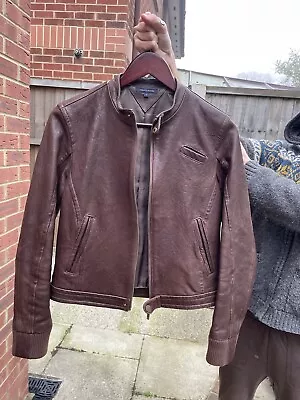 Buy Tommy Hilfiger Genuine Leather Jacket, Size UK 8 • 70£