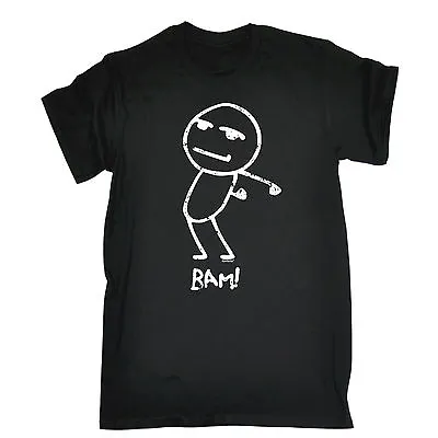 Buy Bam Stickman T-SHIRT Fashion Tee Hipster Cartoon Funny Present Gift Birthday • 12.95£