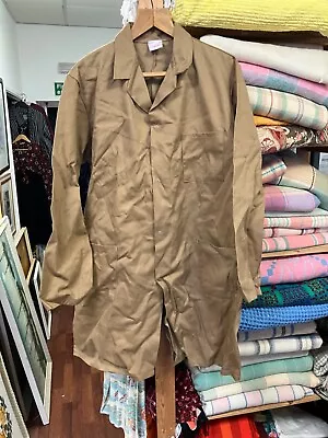 Buy Vintage Men’s Khaki Warehouse Coat - Storemans Shopkeepers Jacket- 116cm M • 24.99£
