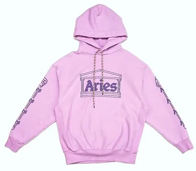 Buy ARIES Temple Hoodie - Orchid Pink - Size S - Made In Italy - NWT • 143.67£