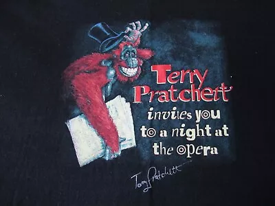 Buy Terry Pratchett SIGNED T Shirt MASKERADE TOUR - November 1996 • 149£