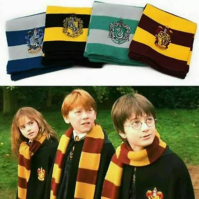 Buy Harry Potter Scarf Gryffindor-Slytherin-Hufflepuff-Raveclaw Scarf Cosplay Gifts • 4.79£