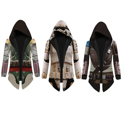 Buy Cosplay Star Wars The Mandalorian Boba Fett Windbreak Long Coat Jackets Robe • 24£