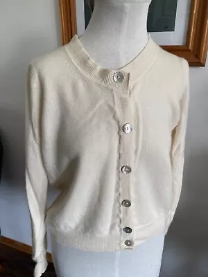 Buy Pure Cashmere Cardigan M&S Autograph S 10 12 Ivory/white Pearl Buttons VGC • 38£