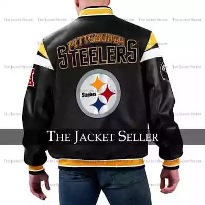 Buy NFL Pittsburgh Steelers Leather Jacket For Men And Women • 155.08£