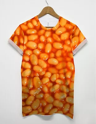Buy Baked Beans All Over Print T Shirt Top Men Breakfast Brand New Women INCT • 18£