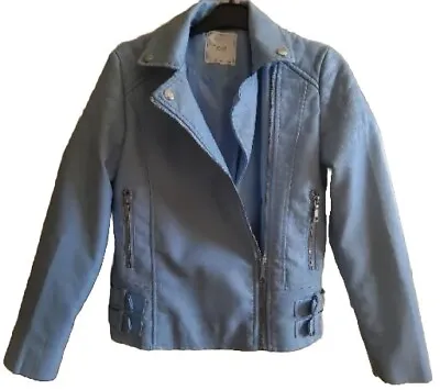 Buy Girls Biker Jacket Age 10 Light Pastel Blue NEXT Spring Trend 2024 • 14.99£