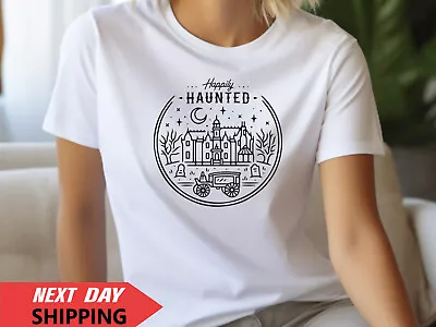 Buy Premium Classic T-Shirt For Men,T-shirt For Women Hallowen Tees, Happily Haunted • 5.99£