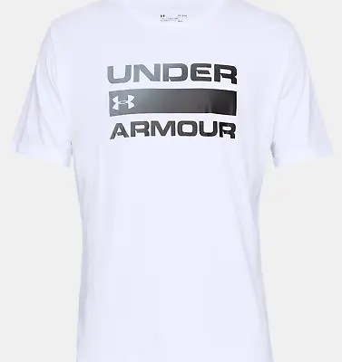 Buy Under Armour Men's UA Team Issue Wordmark Short Sleeve Crew Neck T Shirt White L • 13.99£