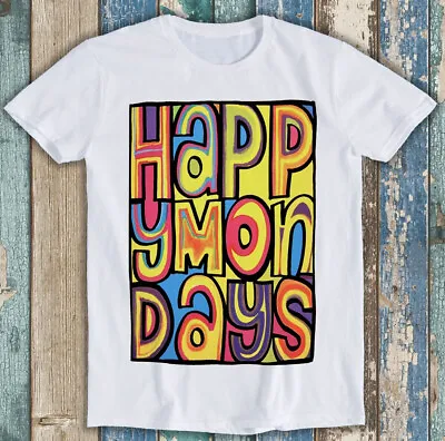 Buy Happy Mondays Indie Dance TV Show Madchester 90s Bez Ryder Gift T Shirt M1408 • 6.35£