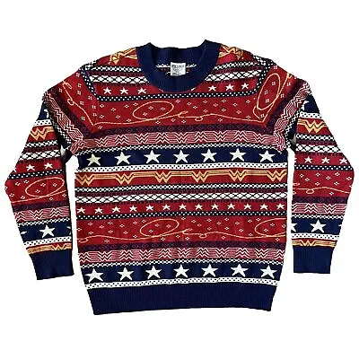 Buy Box Lunch Sweater Wonder Women L Pullover Ugly Xmas Fair Isle Graphic Crewneck • 33.11£