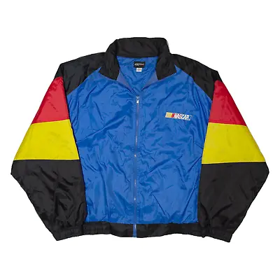 Buy CHECKERED FLAG Nascar Shell Jacket Blue Nylon Mens M • 31.99£