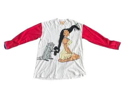 Buy Disney Pocahontas Long Sleeve Tshirt Shirt Size XL CARTOON 90s RARE Oversized • 81.47£