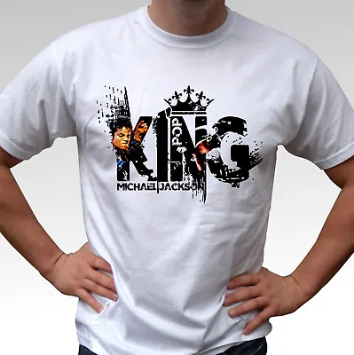 Buy Michael Jackson King Of Pop White T Shirt Top - Mens And Kids Sizes • 9.99£