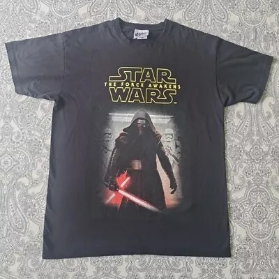 Buy Star Wara The Force Awakens T Shirt Black Size Medium Fruit Of The Loom Vgc • 5.95£