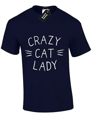 Buy Crazy Cat Lady Mens T Shirt Cute Funny Design Fashion Top Tee • 8.99£