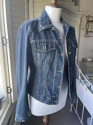 Buy Warehouse Vintage Denim With Trim Jacket Size 12 In Very Good Condition • 10£