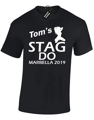 Buy Stag Do Mens T-shirts Personalised Stag Name Custom Print Funny Rude Design D-4 • 8.99£