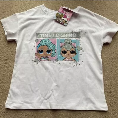 Buy LOL Surprise! Time To Shine! White Short Sleeve Tshirt Age 7/8 Years £11 NEW • 6.55£