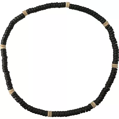 Buy Black Brown Wood Beads Necklace Chain Mens Womens Girls Boys Handmade Jewellery • 4.99£