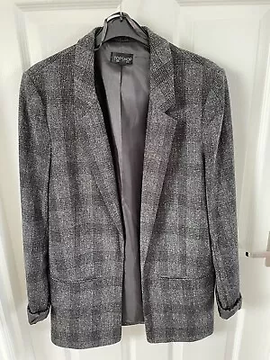 Buy Topshop UK 12 Smart Checkered Blazer Jacket • 19£